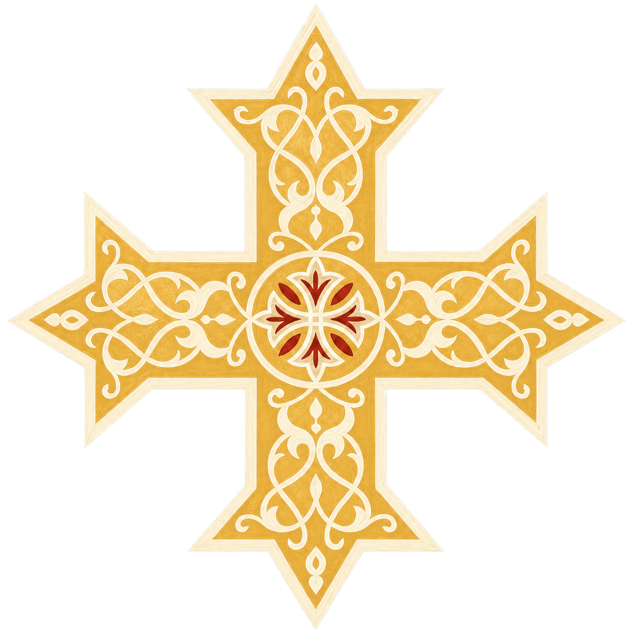 Gold Coptic cross